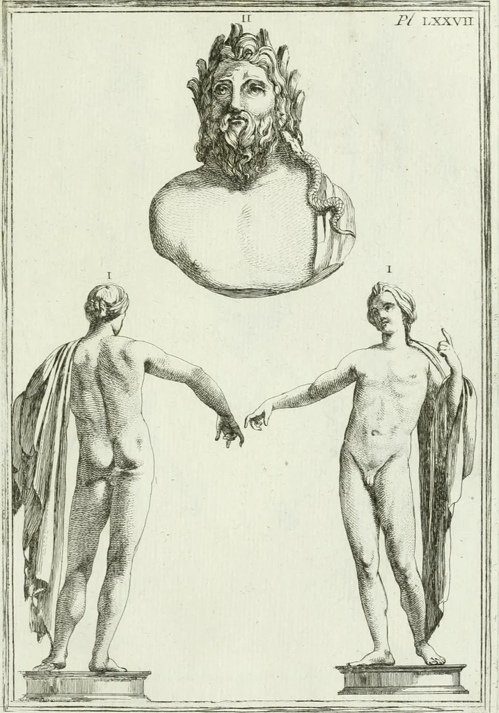 An illustration from Recueil d'antiquités egyptiennes, etrusques, grecques et romaines, 1756, leaf 602
