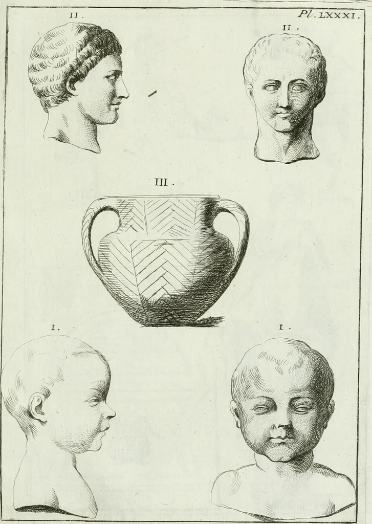 An illustration from Recueil d'antiquités egyptiennes, etrusques, grecques et romaines, 1756, leaf 610