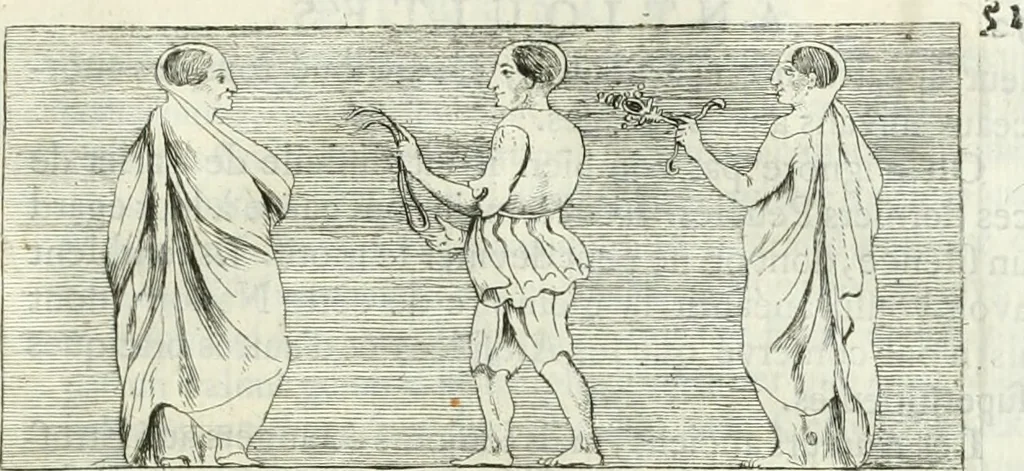 An illustration from Recueil d'antiquités egyptiennes, etrusques, grecques et romaines, 1756, leaf 64