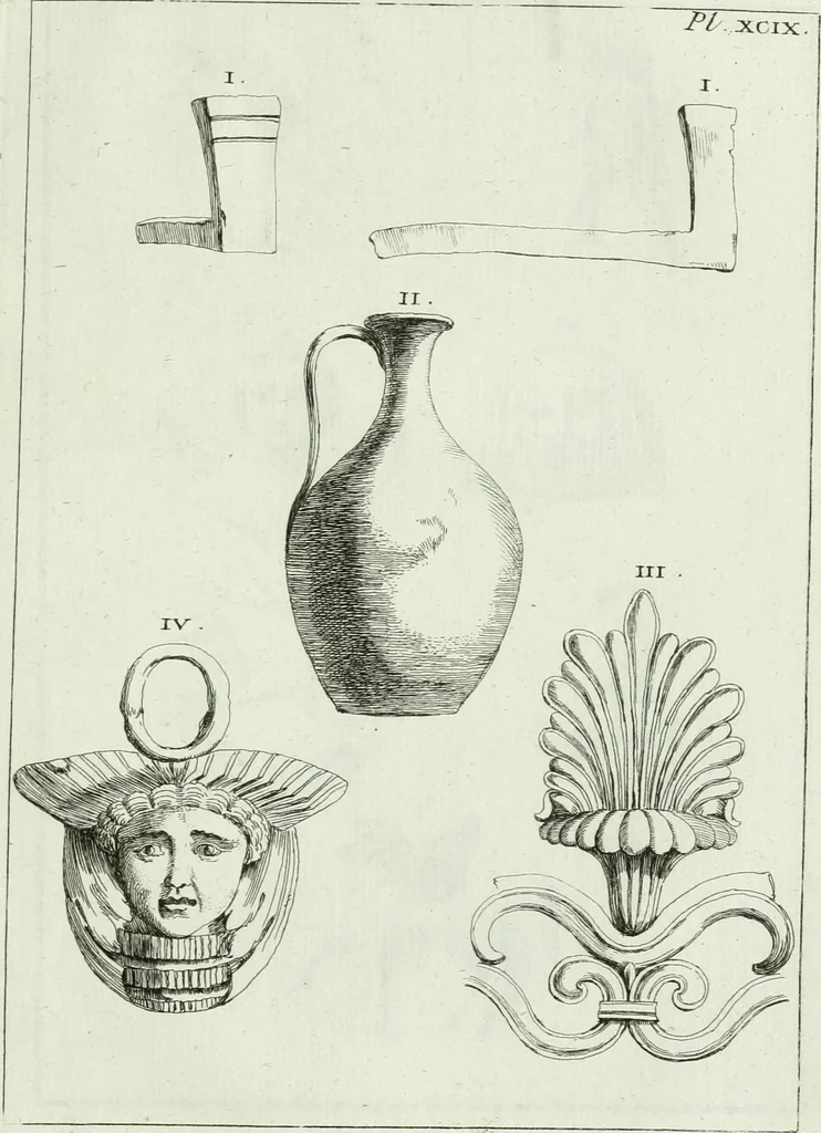 An illustration from Recueil d'antiquités egyptiennes, etrusques, grecques et romaines, 1756, leaf 646