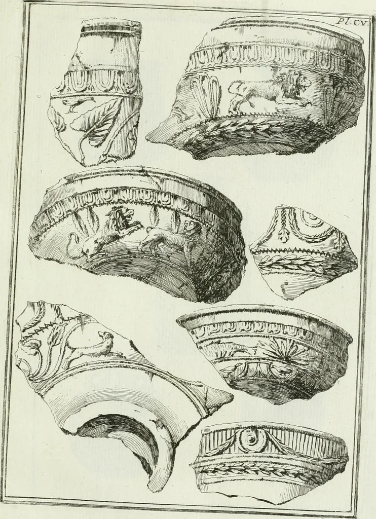 An illustration from Recueil d'antiquités egyptiennes, etrusques, grecques et romaines, 1756, leaf 658