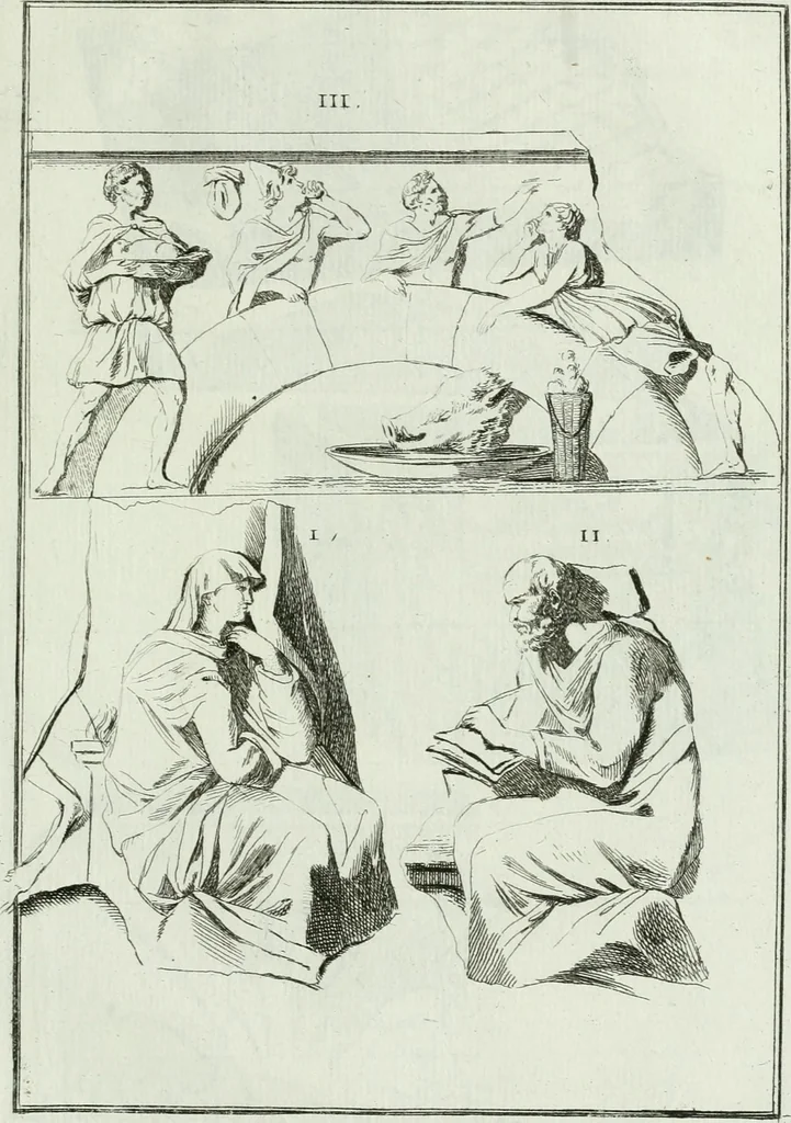 An illustration from Recueil d'antiquités egyptiennes, etrusques, grecques et romaines, 1756, leaf 678