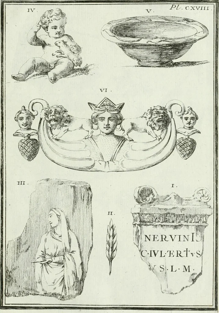 An illustration from Recueil d'antiquités egyptiennes, etrusques, grecques et romaines, 1756, leaf 684