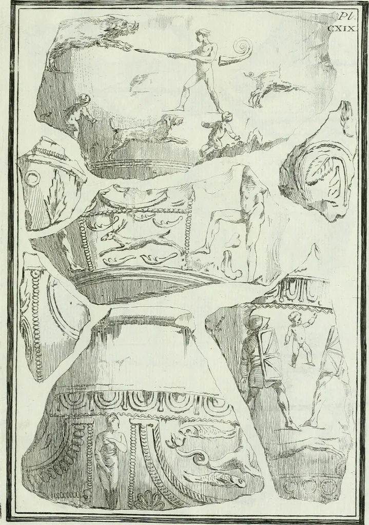 An illustration from Recueil d'antiquités egyptiennes, etrusques, grecques et romaines, 1756, leaf 686