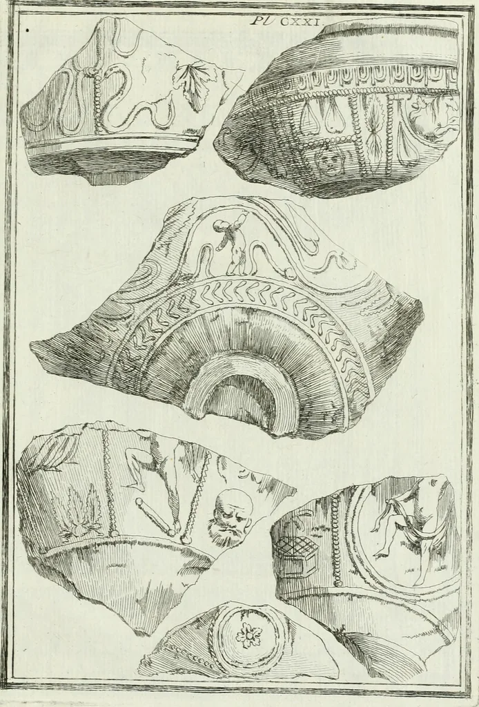 An illustration from Recueil d'antiquités egyptiennes, etrusques, grecques et romaines, 1756, leaf 690