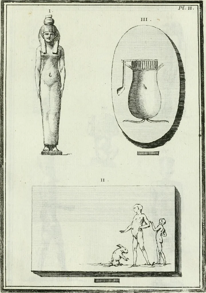 An illustration from Recueil d'antiquités egyptiennes, etrusques, grecques et romaines, 1756, leaf 494