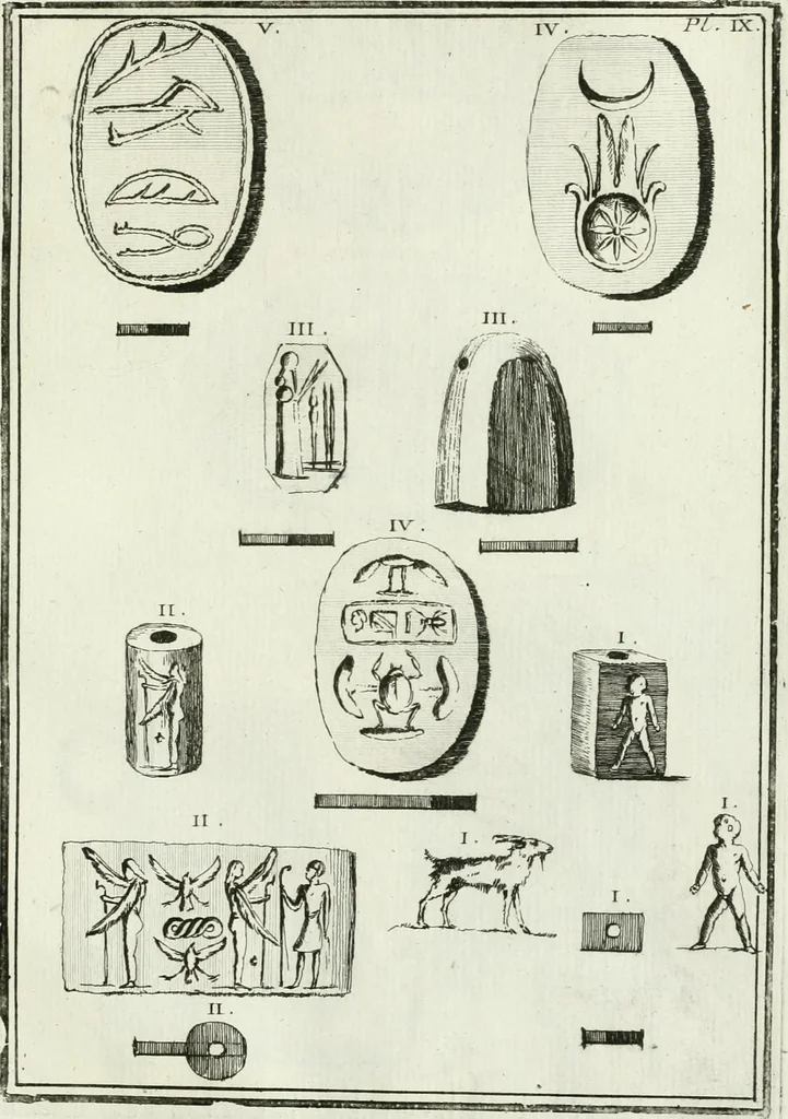 An illustration from Recueil d'antiquités egyptiennes, etrusques, grecques et romaines, 1756, leaf 508
