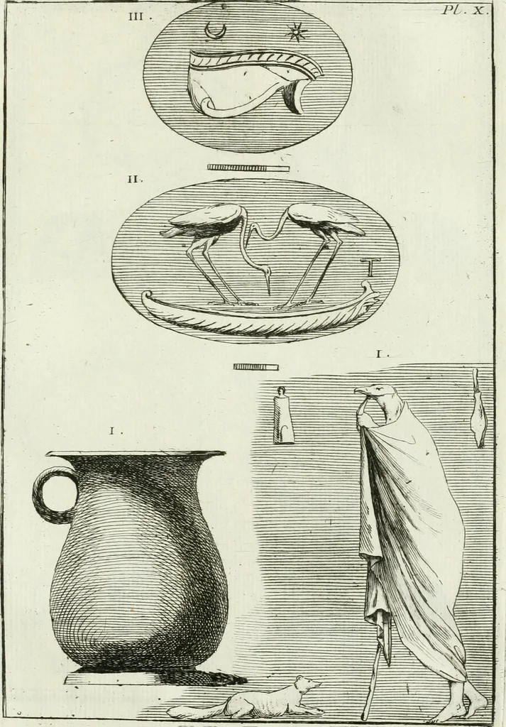 An illustration from Recueil d'antiquités egyptiennes, etrusques, grecques et romaines, 1756, leaf 510
