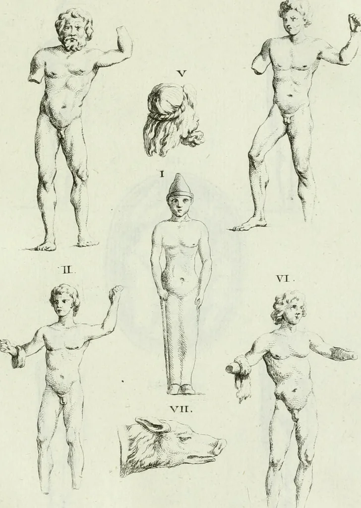 An illustration from Recueil d'antiquités egyptiennes, etrusques, grecques et romaines, 1756, leaf 518