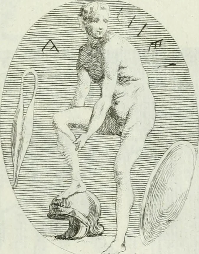 An illustration from Recueil d'antiquités egyptiennes, etrusques, grecques et romaines, 1756, leaf 546