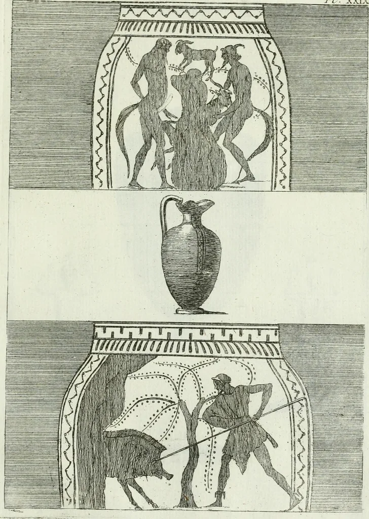 An illustration from Recueil d'antiquités egyptiennes, etrusques, grecques et romaines, 1756, leaf 548