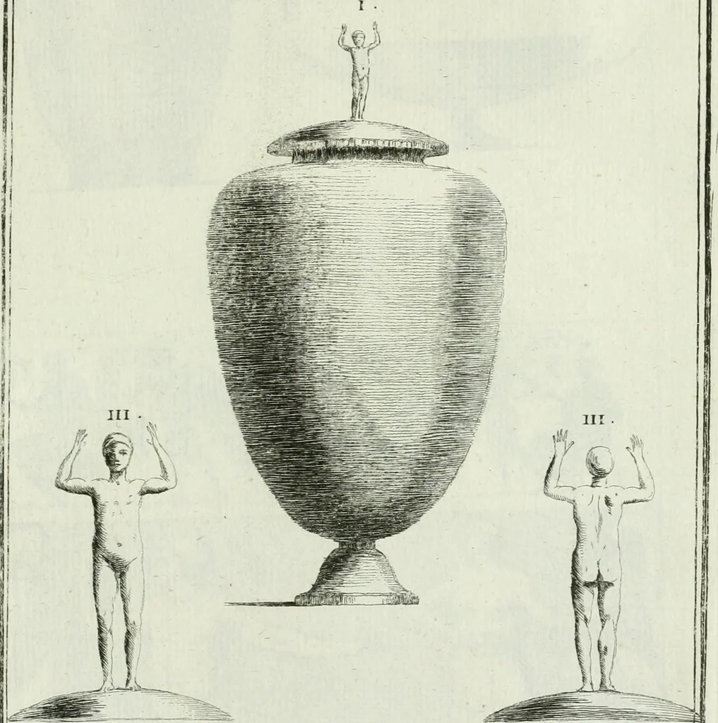 An illustration from Recueil d'antiquités egyptiennes, etrusques, grecques et romaines, 1756, leaf 550