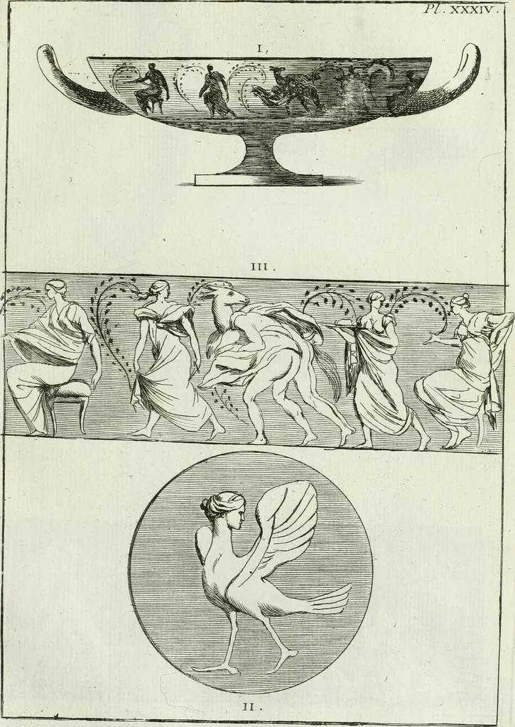 An illustration from Recueil d'antiquités egyptiennes, etrusques, grecques et romaines, 1756, leaf 558
