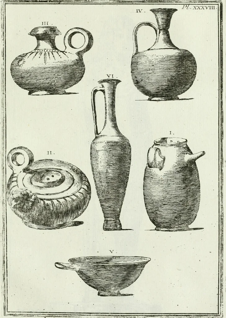An illustration from Recueil d'antiquités egyptiennes, etrusques, grecques et romaines, 1756, leaf 566