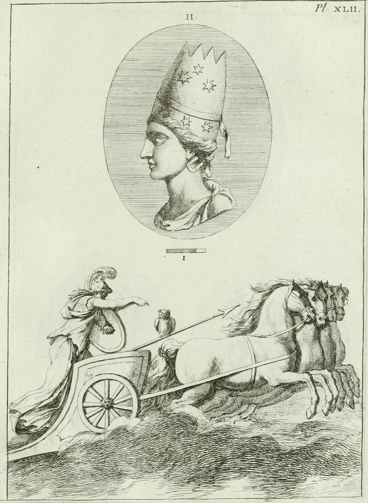 An illustration from Recueil d'antiquités egyptiennes, etrusques, grecques et romaines, 1756, leaf 574