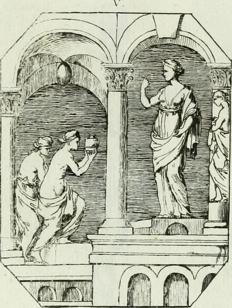 An illustration from Recueil d'antiquités egyptiennes, etrusques, grecques et romaines, 1756, leaf 582