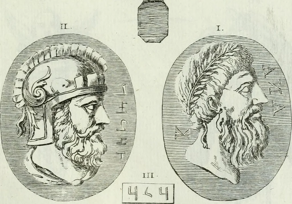 An illustration from Recueil d'antiquités egyptiennes, etrusques, grecques et romaines, 1756, leaf 582