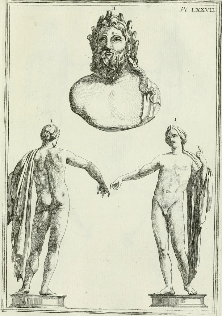 An illustration from Recueil d'antiquités egyptiennes, etrusques, grecques et romaines, 1756, leaf 648
