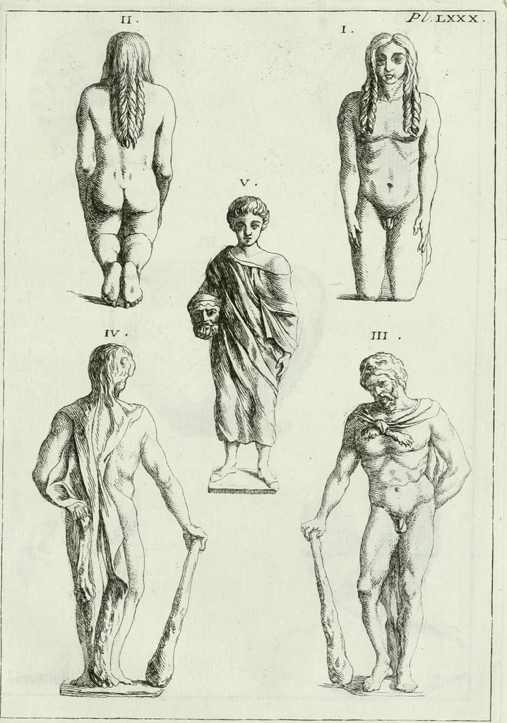 An illustration from Recueil d'antiquités egyptiennes, etrusques, grecques et romaines, 1756, leaf 654