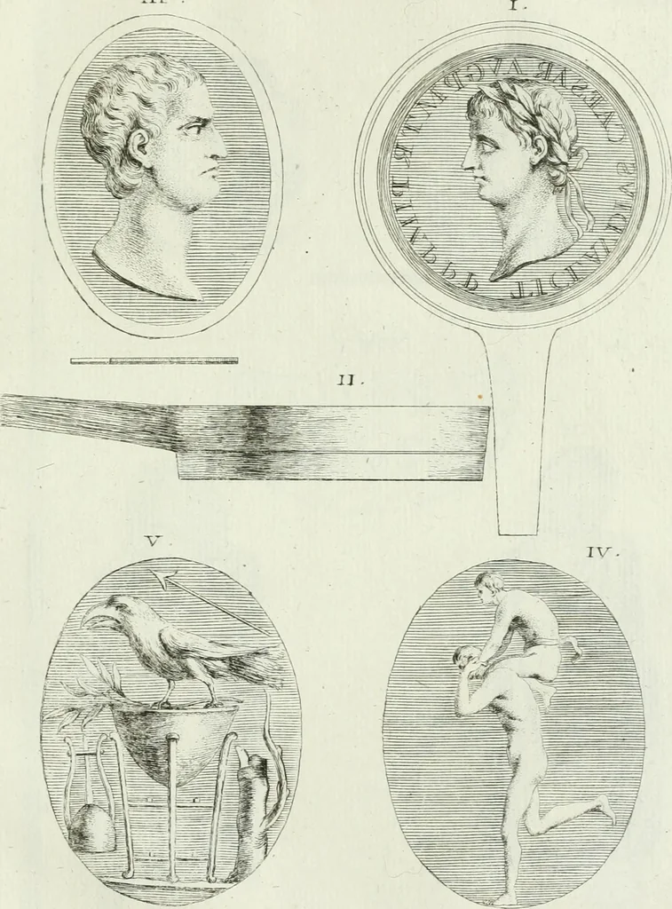 An illustration from Recueil d'antiquités egyptiennes, etrusques, grecques et romaines, 1756, leaf 660