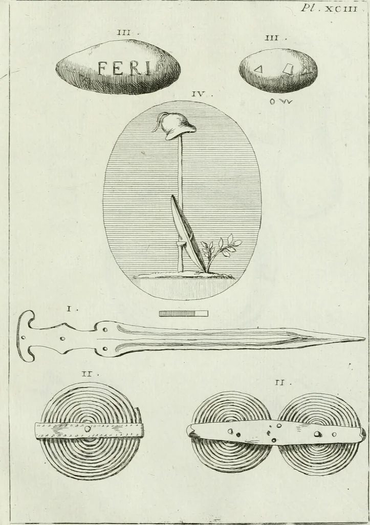 An illustration from Recueil d'antiquités egyptiennes, etrusques, grecques et romaines, 1756, leaf 680