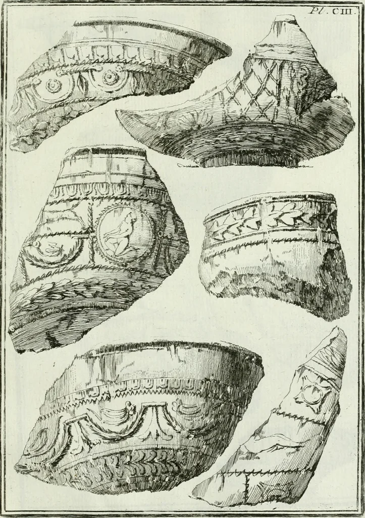 An illustration from Recueil d'antiquités egyptiennes, etrusques, grecques et romaines, 1756, leaf 700