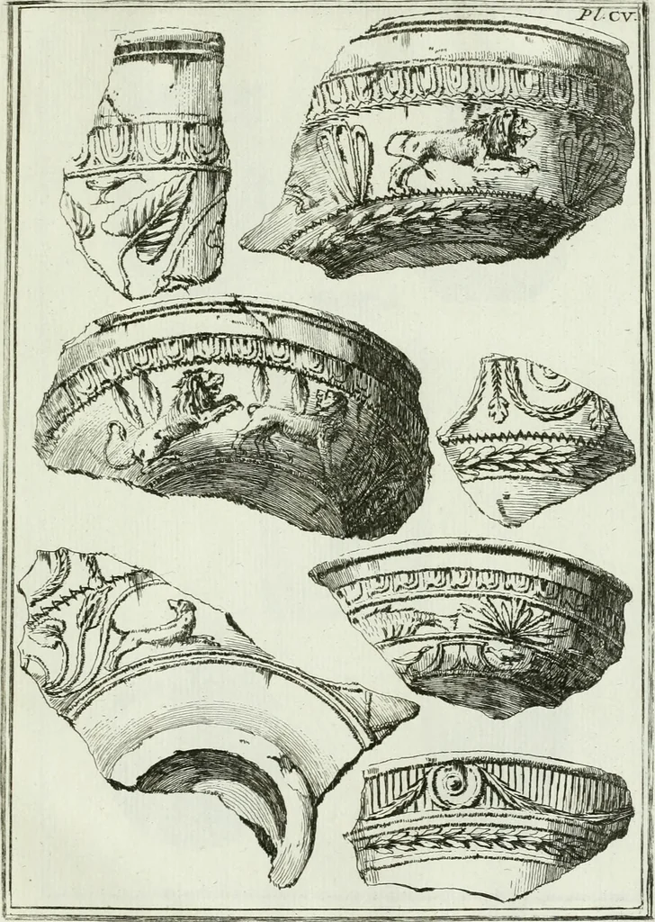 An illustration from Recueil d'antiquités egyptiennes, etrusques, grecques et romaines, 1756, leaf 704