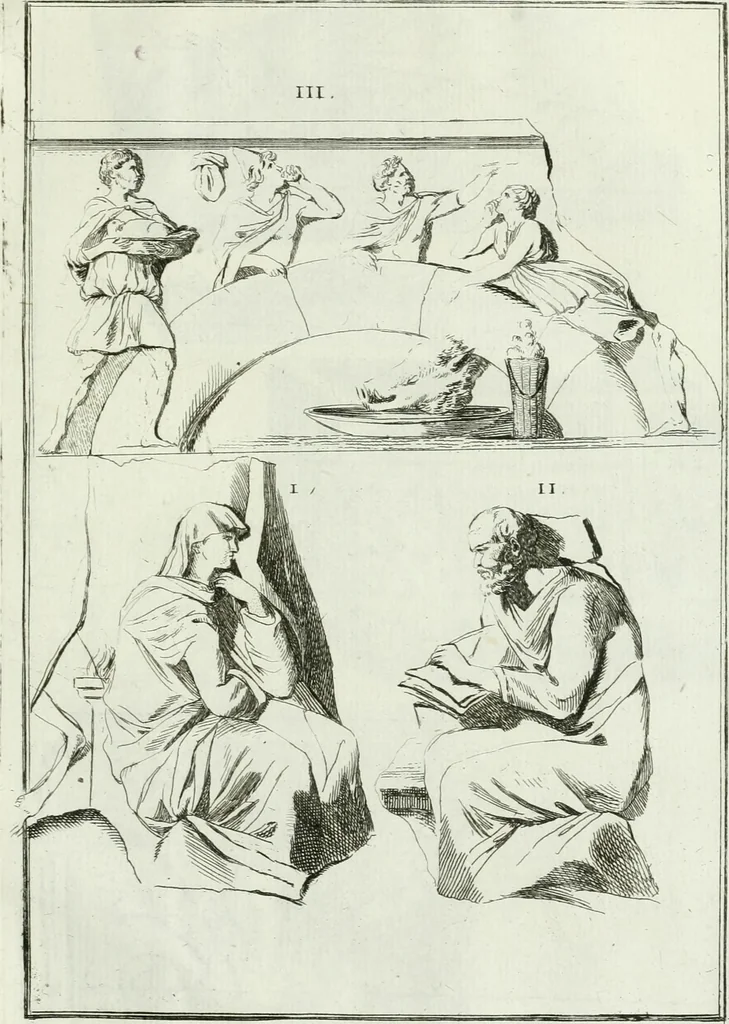 An illustration from Recueil d'antiquités egyptiennes, etrusques, grecques et romaines, 1756, leaf 724