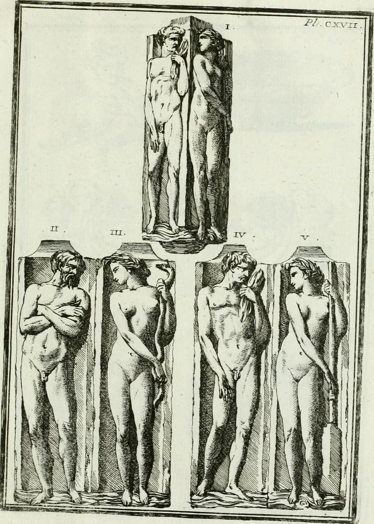 An illustration from Recueil d'antiquités egyptiennes, etrusques, grecques et romaines, 1756, leaf 728