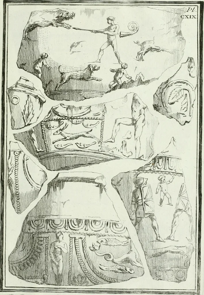 An illustration from Recueil d'antiquités egyptiennes, etrusques, grecques et romaines, 1756, leaf 732