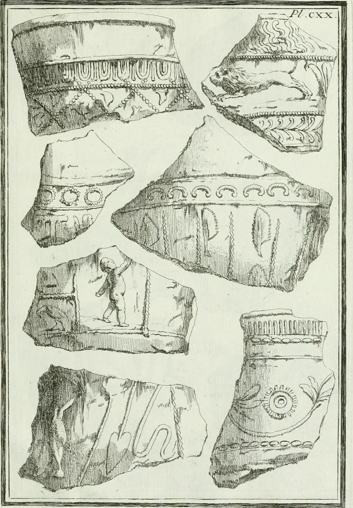 An illustration from Recueil d'antiquités egyptiennes, etrusques, grecques et romaines, 1756, leaf 734