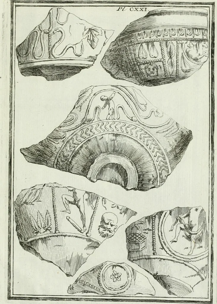 An illustration from Recueil d'antiquités egyptiennes, etrusques, grecques et romaines, 1756, leaf 736