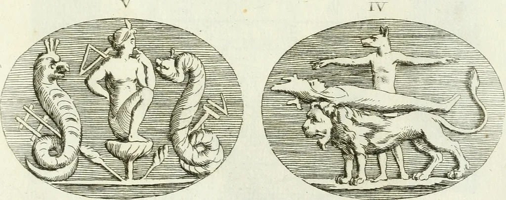 An illustration from Recueil d'antiquités egyptiennes, etrusques, grecques et romaines, 1756, leaf 472