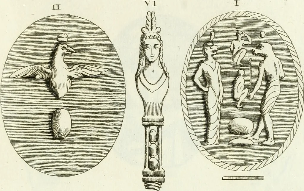 An illustration from Recueil d'antiquités egyptiennes, etrusques, grecques et romaines, 1756, leaf 486