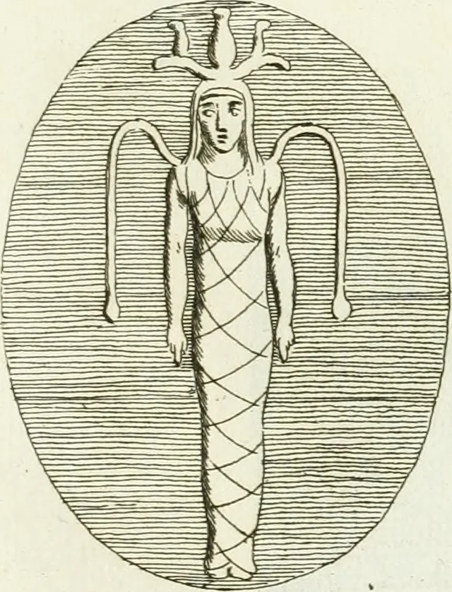 An illustration from Recueil d'antiquités egyptiennes, etrusques, grecques et romaines, 1756, leaf 486