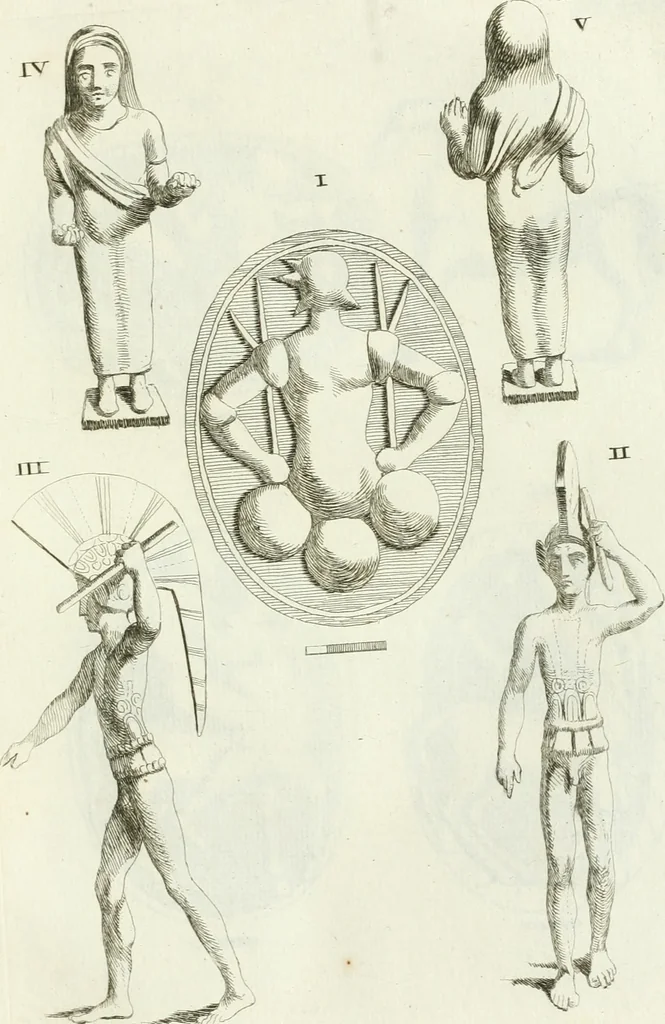An illustration from Recueil d'antiquités egyptiennes, etrusques, grecques et romaines, 1756, leaf 500