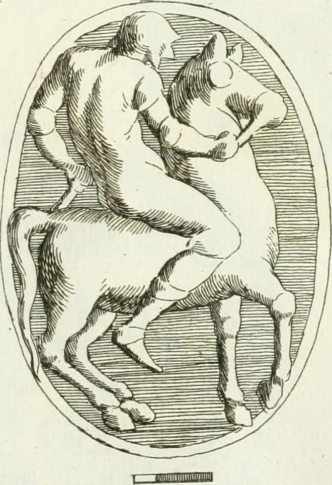 An illustration from Recueil d'antiquités egyptiennes, etrusques, grecques et romaines, 1756, leaf 502