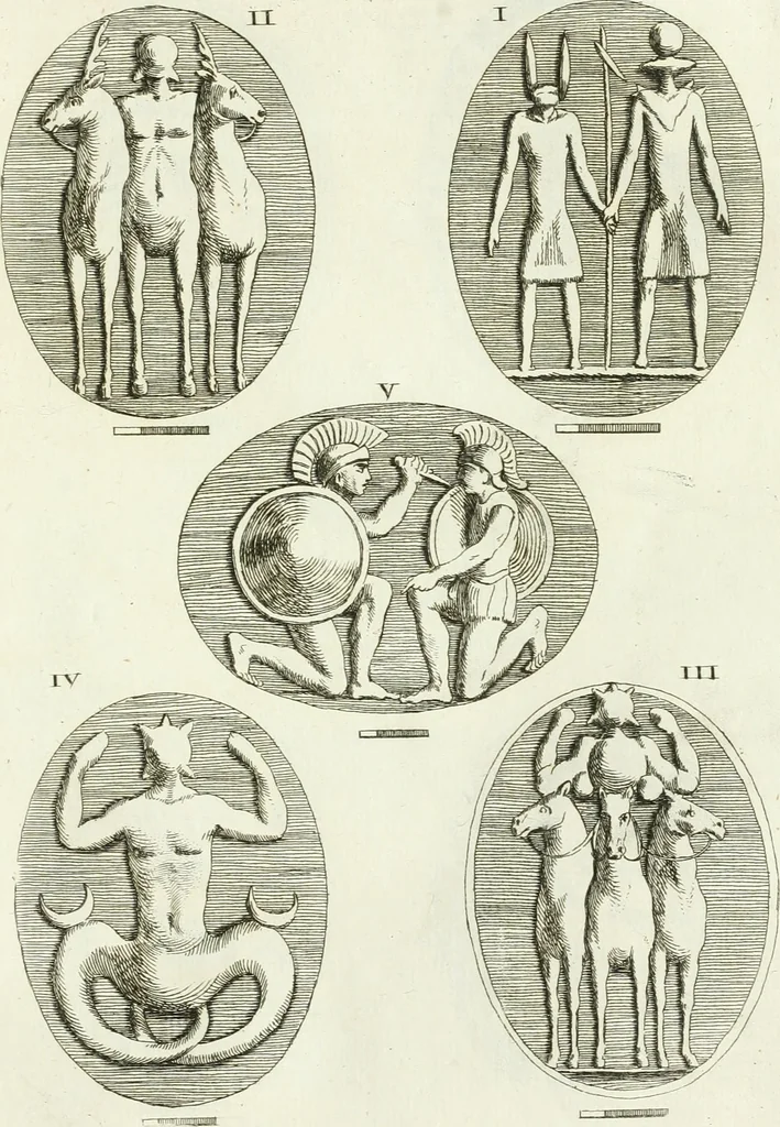 An illustration from Recueil d'antiquités egyptiennes, etrusques, grecques et romaines, 1756, leaf 504