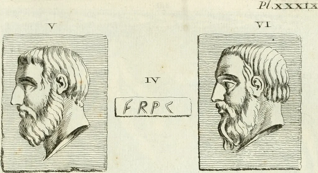 An illustration from Recueil d'antiquités egyptiennes, etrusques, grecques et romaines, 1756, leaf 522