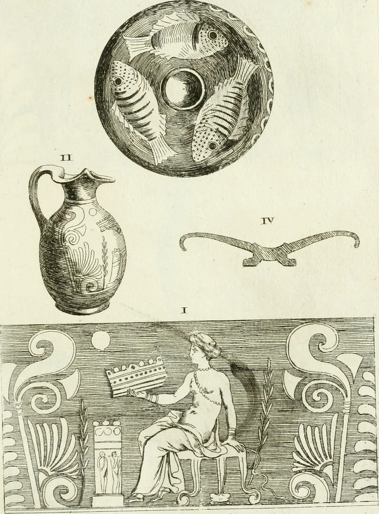 An illustration from Recueil d'antiquités egyptiennes, etrusques, grecques et romaines, 1756, leaf 526