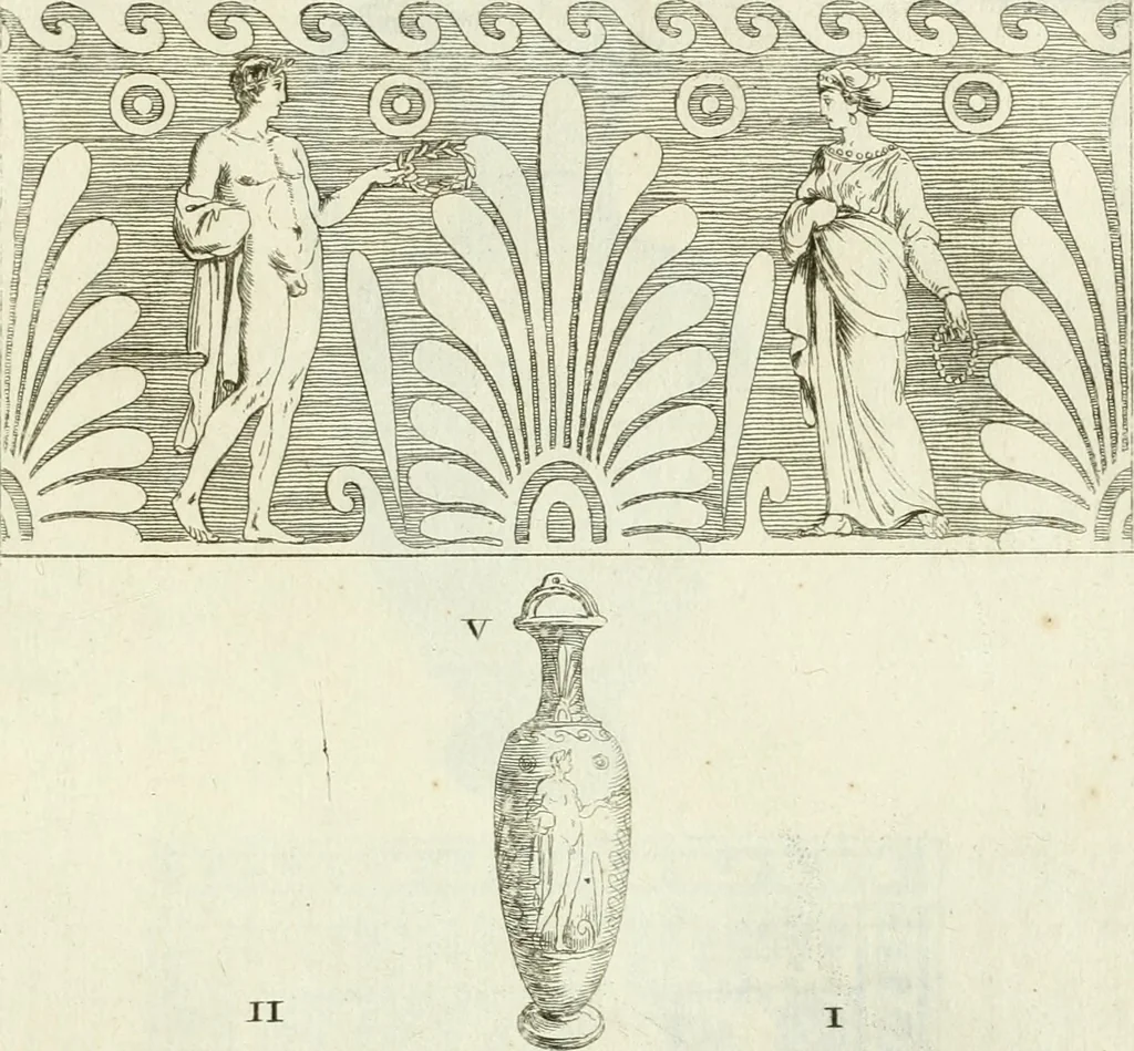 An illustration from Recueil d'antiquités egyptiennes, etrusques, grecques et romaines, 1756, leaf 528