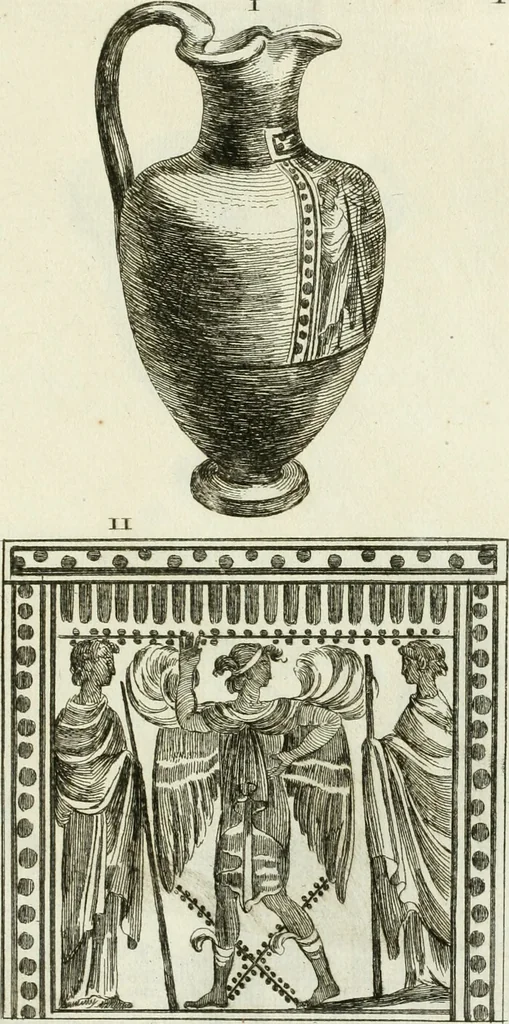 An illustration from Recueil d'antiquités egyptiennes, etrusques, grecques et romaines, 1756, leaf 530