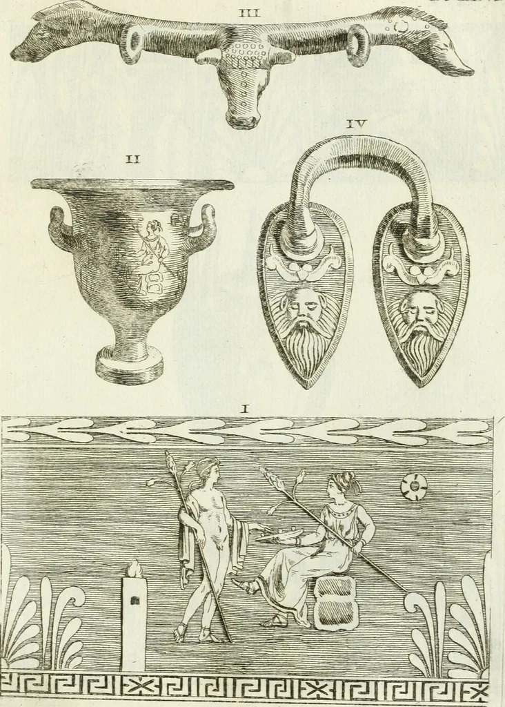 An illustration from Recueil d'antiquités egyptiennes, etrusques, grecques et romaines, 1756, leaf 536