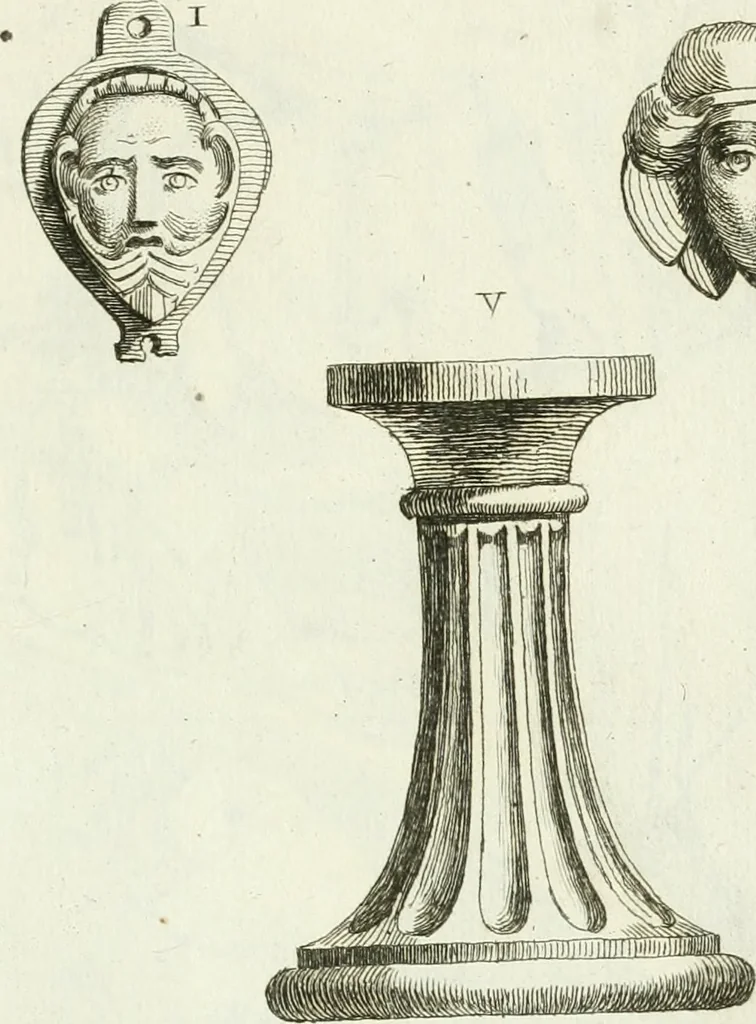 An illustration from Recueil d'antiquités egyptiennes, etrusques, grecques et romaines, 1756, leaf 544