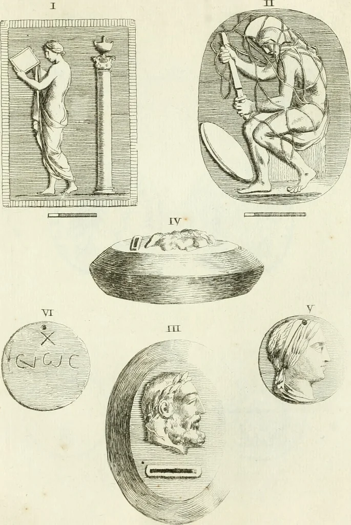 An illustration from Recueil d'antiquités egyptiennes, etrusques, grecques et romaines, 1756, leaf 550