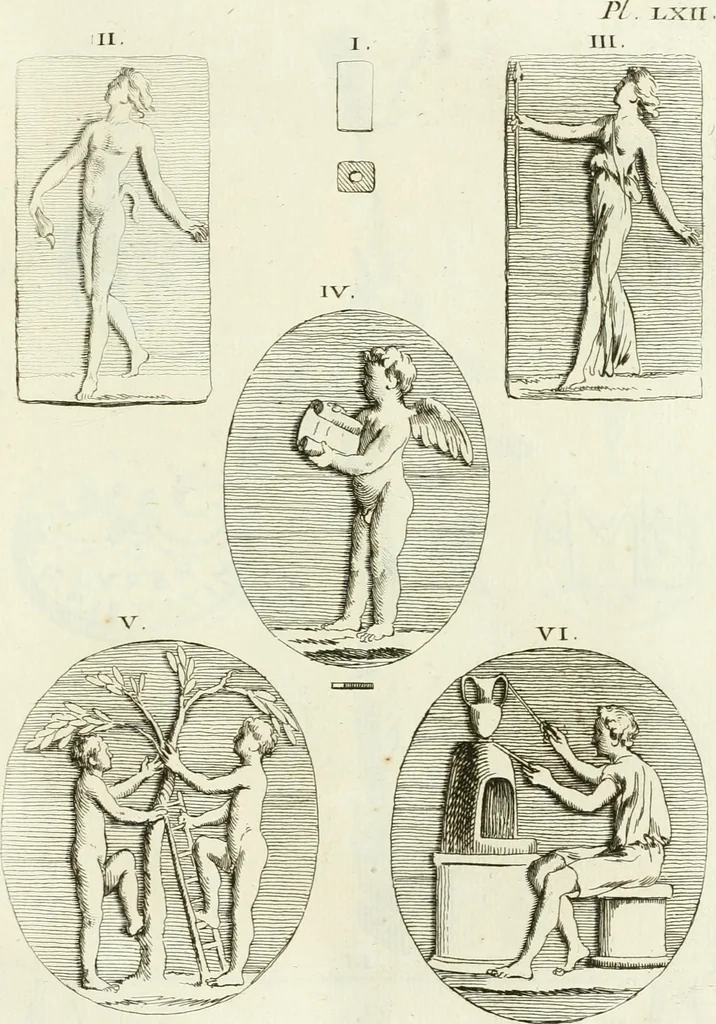 An illustration from Recueil d'antiquités egyptiennes, etrusques, grecques et romaines, 1756, leaf 568