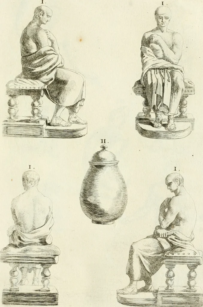 An illustration from Recueil d'antiquités egyptiennes, etrusques, grecques et romaines, 1756, leaf 598