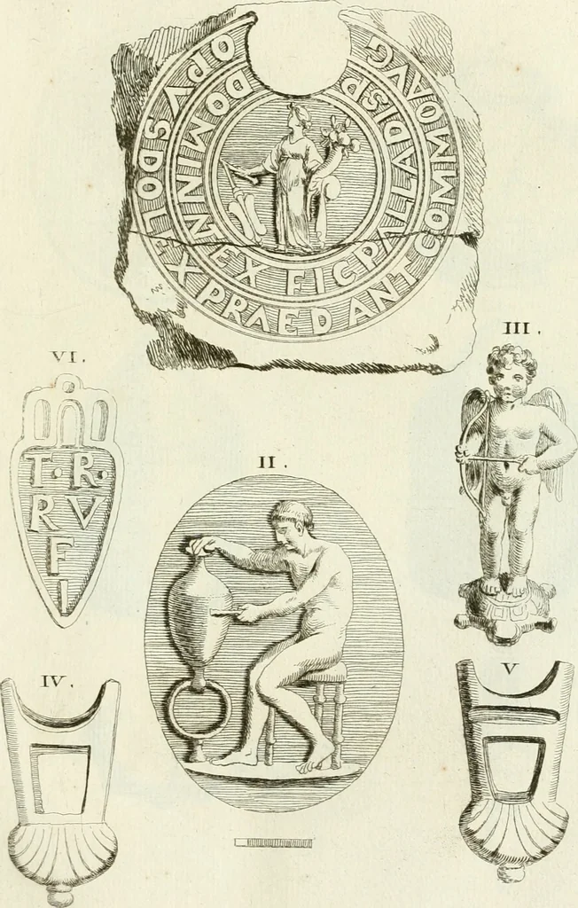 An illustration from Recueil d'antiquités egyptiennes, etrusques, grecques et romaines, 1756, leaf 606