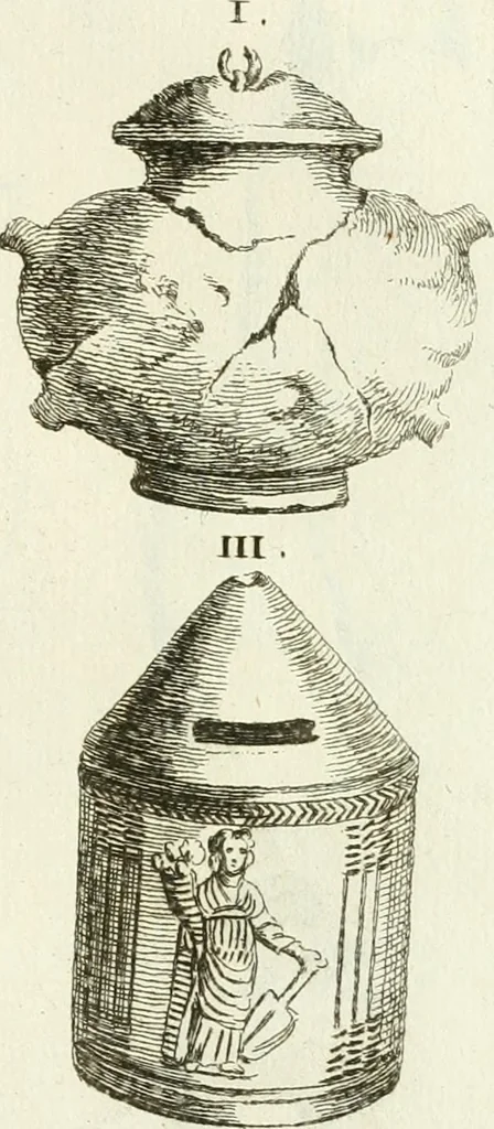 An illustration from Recueil d'antiquités egyptiennes, etrusques, grecques et romaines, 1756, leaf 608