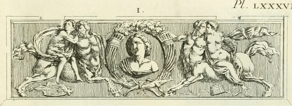 An illustration from Recueil d'antiquités egyptiennes, etrusques, grecques et romaines, 1756, leaf 616